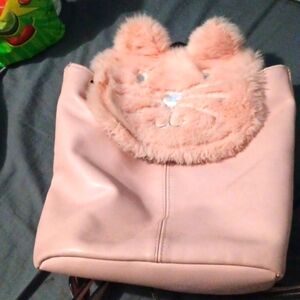 Small pink cat backpack